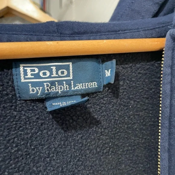 Large polo pullover(green). Large Polo hooded sweatshirt (blue). LIKE NEW - Picture 4 of 4